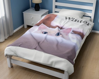 Aangepaste hondenfotodeken, gepersonaliseerd hondendeken, kattenfoto beddengoed, aangepaste fotodeken voor hond, gepersonaliseerd hondenliefhebber cadeau voor eigenaren van gezelschapsdieren