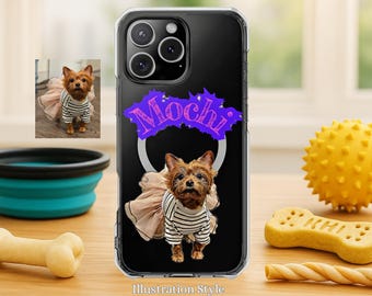 Personalized Clear MagSafe Phone Case, Custom Pet Phone Case, Samsung Galaxy S24, Personalized iPhone Case, iPhone 16 Pro Max Clear Pet Case