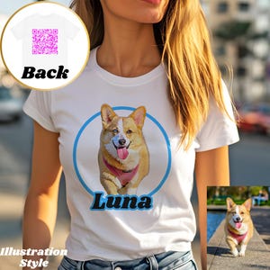 Custom Comfort Colors Dog Shirt Personalized Dog Shirt Custom Pet Photo Tshirt Personalized Dog Portrait T-Shirt Custom Pet Remembrance Tee