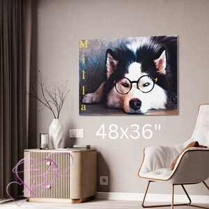 Custom Pet Art for Nursery, Dog Nursery Wall Art, New Baby Gift Personalized, Customizable Announcement, Baby shower gift, Nursery decor