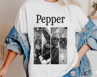 Personalized Pet Memorial Shirt | Comfort Colors Vintage Soft Tee – Upload Photo + Name & Dates – Dog or Cat Loss Tribute Gift