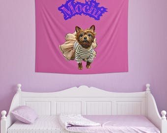 Custom Wall Tapestry from your favorite photo, Custom Wall Decor Tapestry Art for Pet Memorial, Wedding Party Backdrop, Family Gift