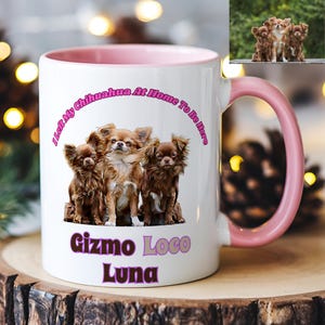 Custom Chihuahua Mug From Photo, Gifts For Chihuahua Pet Parents, Pet Portrait Mug, Coffee Mug, Gifts for Dog Lovers, Custom Coffee Cup