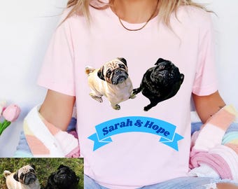 Custom Pet Photo Shirt, Personalized Comfort Colors Pet Shirt, Custom Picture Pet Shirt, Dog Lover Gift, Cat Lover Gift, Pet Loss Gift