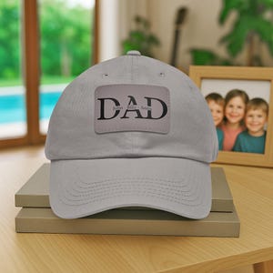 Custom Kids Name Dad Hat, Personalized Dad Gift, Leather Patch Hat, Dad Hat, Dad Cap , Fathers Day Hat, Grandpa Hat Gift, Gift for Him