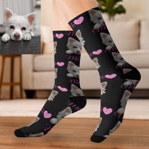Customized Dog Socks - Put Your Cute Dog on Custom Socks, Dog Lovers, Dog GIft, Cute Dog Personalized, Dog Gift Socks, Fathers Day Gift