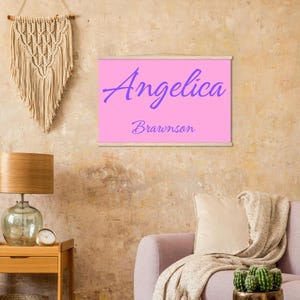 Custom Nursery Baby Name Wall Art Decor, Nursery Room Wall Decor, Nursery Wall Art, Custom Name Hanging Poster, Personalized Baby Name