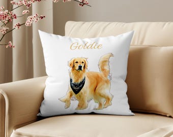 Dog Photo Pillow, Pet Memorial Custom Loss of Pet Sympathy Gift with Pet's Picture
