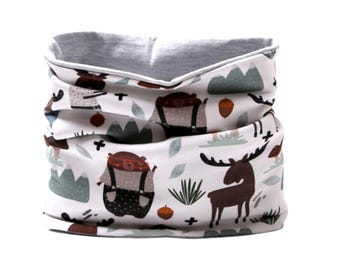 Calentador de cuello Canadian Forest: bufanda de tubo de jersey de algodón, braga de cuello