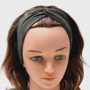 Twisted Headband – ARMY CAMO - spring headband, summer headband, autumn headband