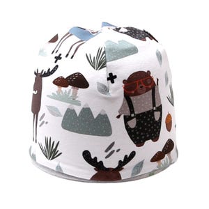 Canadian Forest Fitted Beanie – Cotton Jersey Autumn,Winter Hat for Kids and Adults – OEKO-Tex Handmade Czechia