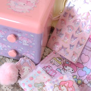 Sanrio My Melody Lot Lucky Bag Mini-kistje Accessoiredoosje Lades Tasje Sleutelhanger Stickervel Zakdoekje Sanrio New Leuke items