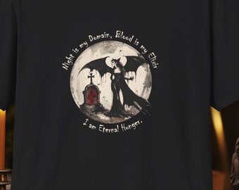Gothic Vampire Shirt, Eternal Hunger, Dark Romantic T-Shirt