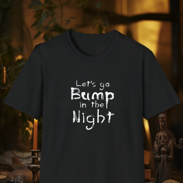 Vampire T-shirt | "Let's go Bump in the Night" | Dark Humor | Emo Clothing | Funny Horror Shirt |