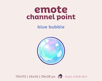 Mensaje/emoticono de burbuja azul para Twitch, Discord y YouTube (descarga digital)