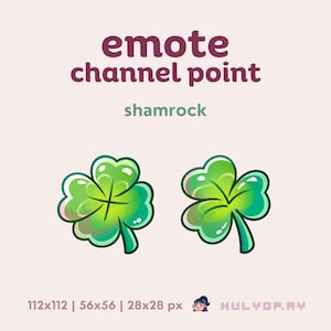 Shamrock | Channel Point | Twitch Emote | Four-Leaf Clover | Lucky | Dzień Świętego Patryka | Irlandia | Discord | YouTube | Stream Graphics