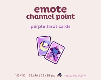 Símbolo/emoticono de cartas del tarot moradas para Twitch, Discord y YouTube (descarga digital)