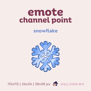 Snowflake | Channel Point | Twitch Emote | Ice | Heart | Winter Holidays | Christmas | Discord | YouTube | Stream Graphics