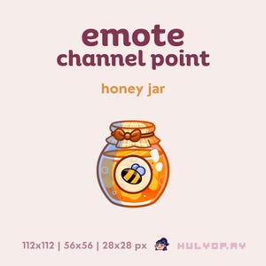 Honey Jar Channel Point | Emote för Twitch, Discord och YouTube (digital nedladdning)