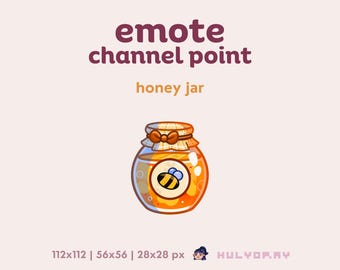 Mensaje/emoticono de tarro de miel para Twitch, Discord y YouTube (descarga digital)