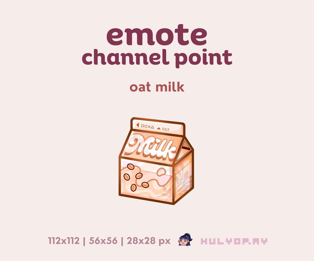 Buy Oat Milk Carton Channel Point Twitch Emote Hydrate