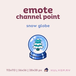 Snow Globe | Channel Point | Twitch Emote | Pine Tree | Winter Holidays | Snowflakes | Nature | Christmas | Discord | YouTube | Streaming