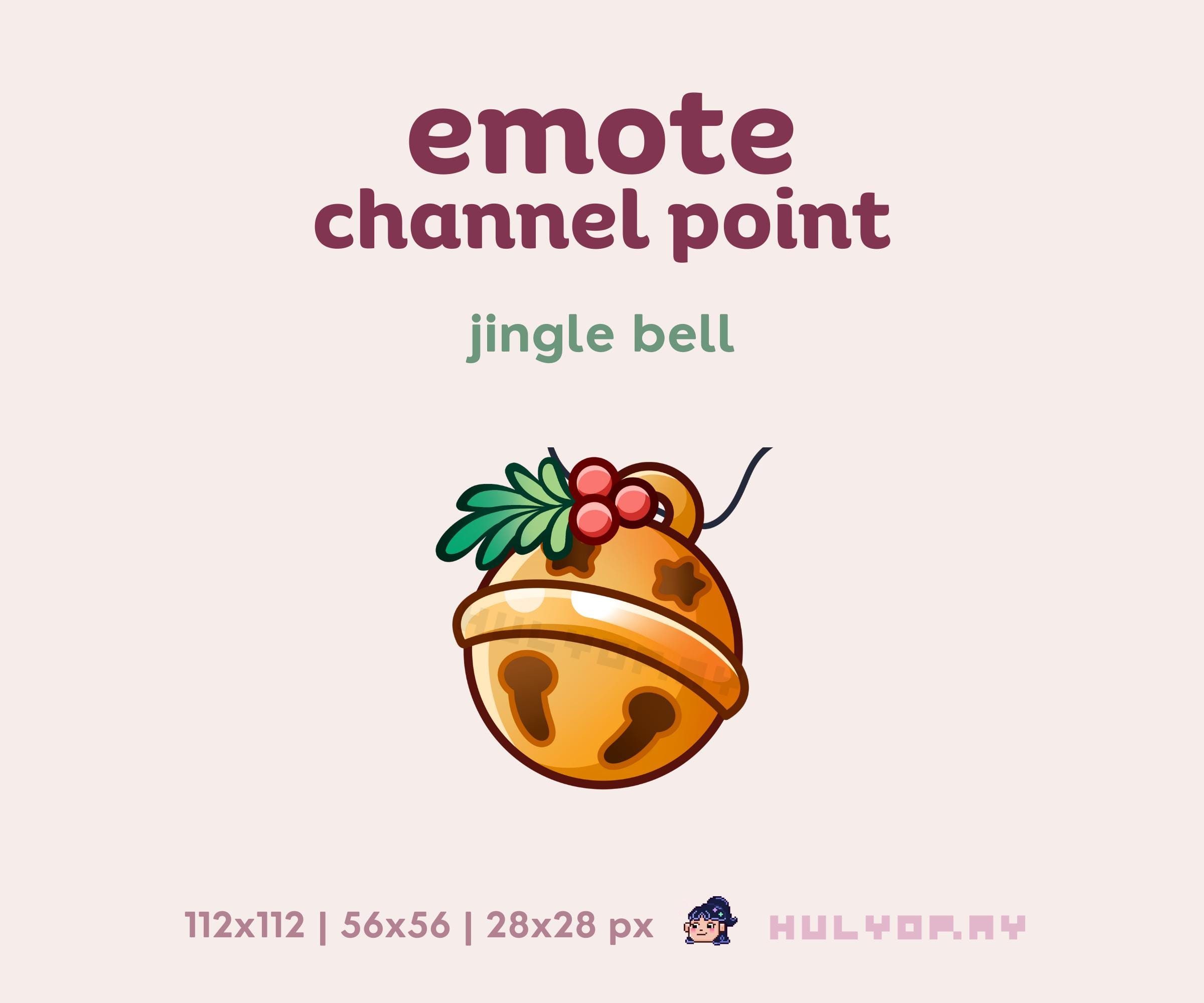 Jingle Bell Channel Point Twitch Emote Winter Holiday