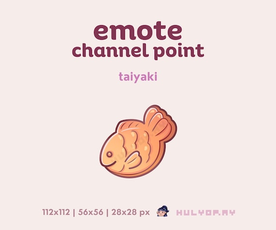 Taiyaki | Channel Point | Twitch Emote | Japanese Dessert | Sweet Snack | Street Food | Fish | Discord | YouTube | Gamer | Stream Redeem