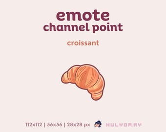 Croissant Channel Point / Emote para Twitch, Discord y YouTube (Descarga digital)