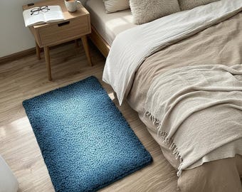 Handmade Ombre Plush Rug for Bedroomб Minimalist Home Style