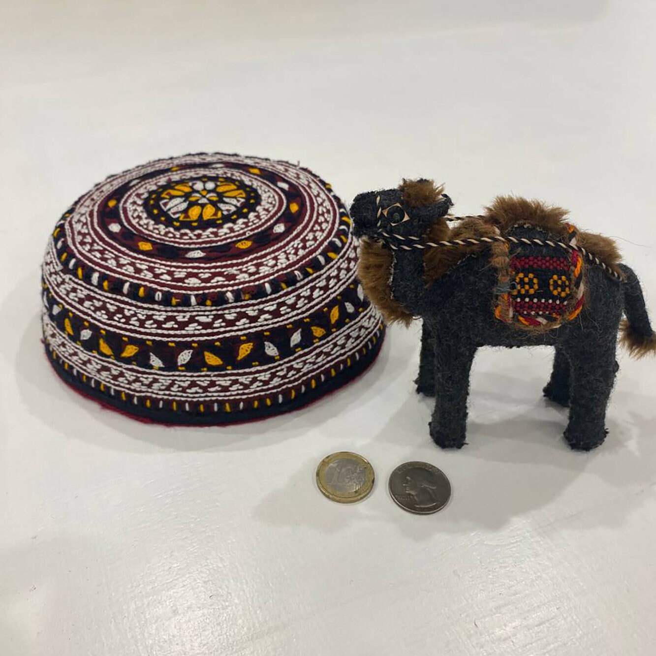 Vintage Takhya Turkmenistan Turkmen Men Hat Hand-made Embroidered