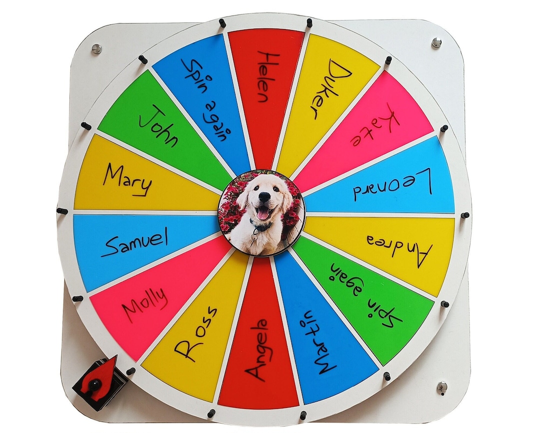Handmade Spin the Wheel Game 24inch Dry Erase Spin Wheel Etsy UK
