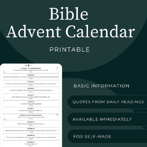 Bible Advent Calendar 2023 Quotes From the Holy Scripture Daily