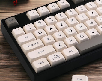 Söt och cool tangentsats med elfenbenselefanttema för mekaniskt tangentbord | 124 tangenter | XDA-profil | MX-switchtyp | PBT-material
