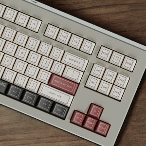 Border Design Classic Theme Niedliches Cooles Tastenkappen Set für Mechanische Tastatur | 151 Schlüssel | Kirschprofil | MX-Schalter Typ | PBT-Material