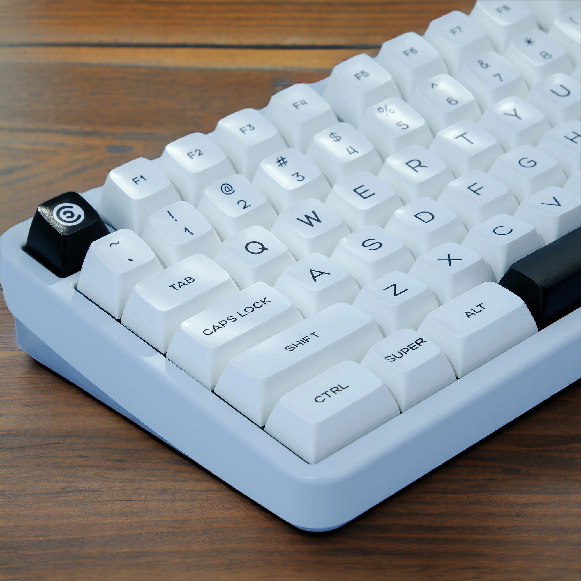 Arctic Frost Snowfall White Theme Cute Cool Keycaps Set for