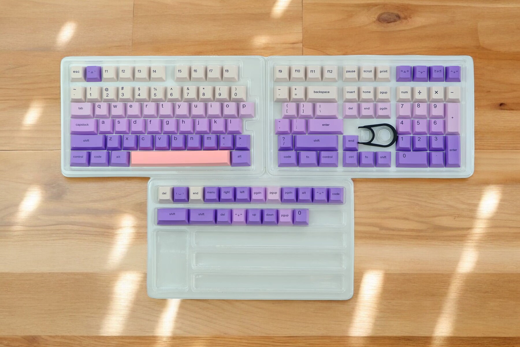 Keycaps Set Purple Colors Minimalist Theme Cute Cool for Mechanical ...
