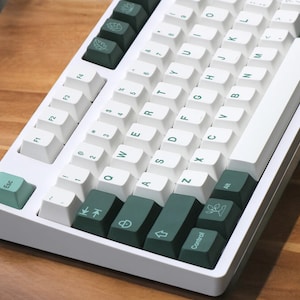 Botaniskt växtbladtema Söt cool tangentbordsuppsättning för mekaniskt tangentbord | 143 tangenter | Cherry-profil | MX-switchtyp | PBT-material