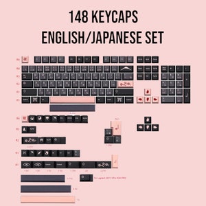 Night Sakura Japanese Theme  Keycaps Set for Mechanical Keyboard | 140 keys | Cherry Profile | MX Switch Type | PBT Material
Keycap Set/Purple Keycaps/Black Keycaps/custom keycaps/cute keycaps/wooden keycaps/metal keycaps/pokemon keycaps