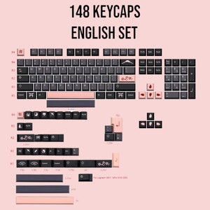 Night Sakura Japanese Theme  Keycaps Set for Mechanical Keyboard | 140 keys | Cherry Profile | MX Switch Type | PBT Material
Keycap Set/Purple Keycaps/Black Keycaps/custom keycaps/cute keycaps/wooden keycaps/metal keycaps/pokemon keycaps