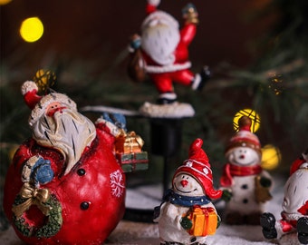 Juldekoration hem skrivbord harts ornament julklappar