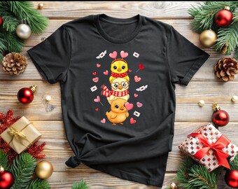Valentijnskuikens, png | Kawaii hartjes, liefdessymbolen (digitale download)