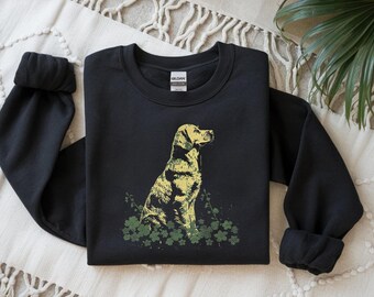 Golden retrieverhond Saint Paddys Shamrock St. Patrick's Day png