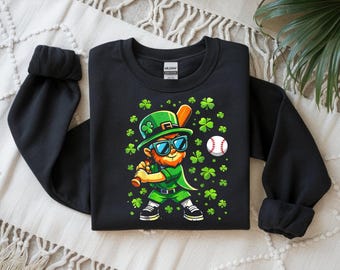 Kabouter speelt honkbal Happy St. Patrick's Day Heren Jongens