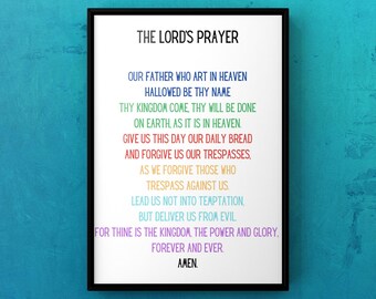 The Lord’s Prayer for children print