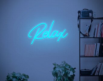 Relax LED Neon Sign, bedroom neon, office neon, neon light, neon artist craftsman, light sign, neon designs, gift idea