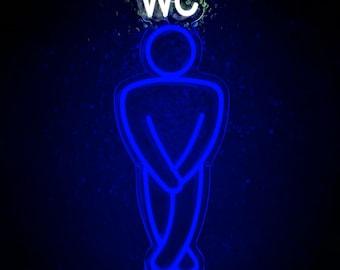 LED Men's WC Neon Sign, neon toilets, professional light sign, Neon for Bar, Neon Restaurant, neon light, neon craftsman