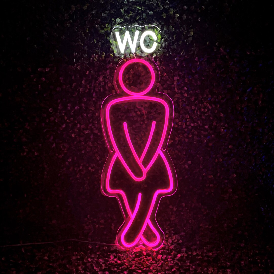 Wc Neon LED Women's WC Neon Sign, Toilet Neon, Professional Light Sign, Neon ...