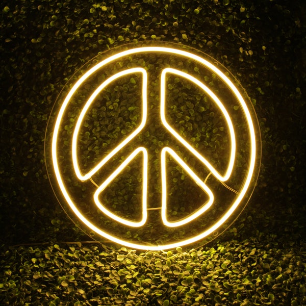 Néon "Peace and Love" - Illuminez Votre Espace avec des Vibes Positives