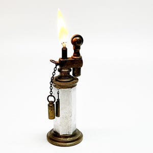 DALTIS TABLE LIGHTER  - Working 1950s Antique Rare Old Vintage Brass Lighter